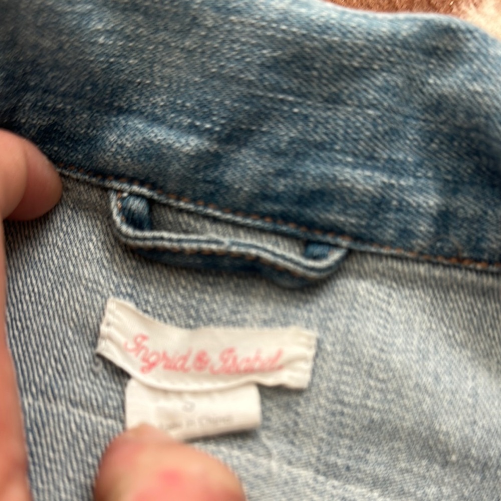 Denim Jacket With Red 'Mama' Patch - image 3